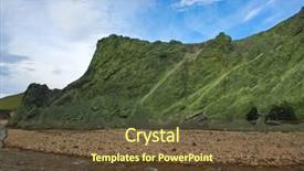  Presentation with volcanic rock - Beautiful presentation theme featuring this rock in landmannalaugar is completly green the color is not caused by any plants but it is a geological feature of a volcanic activity iceland backdrop and a tawny brown colored foreground