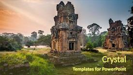  Presentation with elephants - Audience pleasing PPT theme consisting of thom gardens near the elephant backdrop and a tawny brown colored foreground