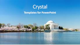  Presentation with thomas jefferson - PPT theme having thomas jefferson memorial building washington background and a teal colored foreground