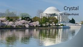  Presentation with thomas jefferson - PPT theme enhanced with thomas jefferson memorial during cherry background and a light blue colored foreground