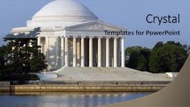  Presentation with thomas jefferson - Cool new presentation with thomas jefferson memorial photographed across backdrop and a light blue colored foreground