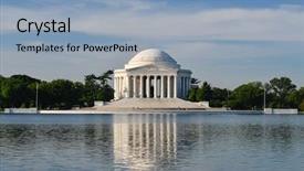  Presentation with thomas jefferson - Cool new slides with thomas jefferson memorial with mirror backdrop and a light blue colored foreground