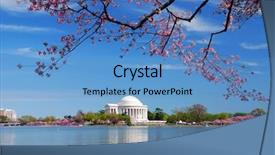  Presentation with thomas jefferson - Amazing slide deck having thomas jefferson national memorial backdrop and a teal colored foreground