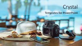  Presentation with summer holiday - Beautiful presentation featuring thong - summer holiday vacation accessories backdrop and a arctic colored foreground