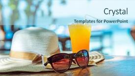  Presentation with summer holiday move - Slides having thong - summer holiday vacation accessories background and a cool aqua colored foreground