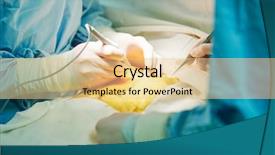  Presentation with cardiac surgery - Audience pleasing slide set consisting of thoracic - surgery and medicine hands backdrop and a lemonade colored foreground