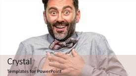  Presentation with sympathy - Colorful presentation enhanced with tie having charming smile hold backdrop and a coral colored foreground