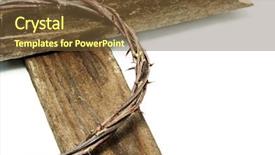  Presentation with crown thorns - Audience pleasing presentation consisting of thorns and the cross backdrop and a tawny brown colored foreground