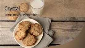  Presentation with milk - Amazing presentation design having thorough - homemade cookies and glass backdrop and a coral colored foreground