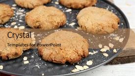  Presentation with exotic unique homemade soap - Presentation enhanced with thorough - homemade cookies on pan close background and a  colored foreground