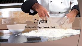  Presentation with dough - Presentation theme with thorough - professional chef making dough background and a coral colored foreground