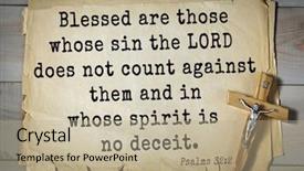  Presentation with bible psalms - Theme with those whose sin the lord background and a mint green colored foreground