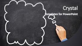  Presentation with thought - Cool new presentation with thought bubble blackboard chalkboard thought backdrop and a dark gray colored foreground