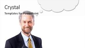  Presentation with thought - PPT layouts having thought bubble made of cloud background and a white colored foreground