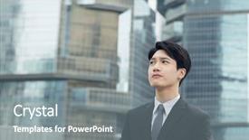  Presentation with asian nurse helps a man - Colorful presentation theme enhanced with thought leadership - asian business man thinking backdrop and a gray colored foreground