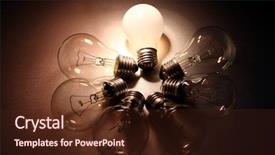  Presentation with light bulb or lightbulb - Cool new theme with thought leadership - bright light bulb backdrop and a wine colored foreground