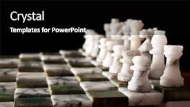  Presentation with chess board - Cool new theme with thought leadership - chess pieces on a marble backdrop and a black colored foreground