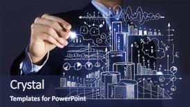  Presentation with thought - PPT layouts consisting of thought leadership - close up of businessman sketching background and a navy blue colored foreground