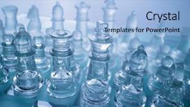  Presentation with chess - PPT theme having thought leadership - glass chess background and a light blue colored foreground