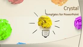  Presentation with inspiration - Cool new theme with thought leadership - inspiration concept with crumpled paper backdrop and a lemonade colored foreground
