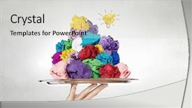  Presentation with search - Colorful PPT theme enhanced with thought leadership - search backdrop and a lemonade colored foreground