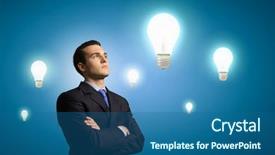  Presentation with confident - Colorful slides enhanced with thought process - image of confident businessman backdrop and a  colored foreground