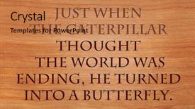  Presentation with proverb - Amazing slide deck having thought the world was end backdrop and a coral colored foreground