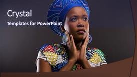  Presentation with black culture - Amazing slide set having thoughtful african zulu woman looking backdrop and a navy blue colored foreground