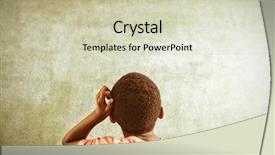  Presentation with rear view mirror - Theme enhanced with thoughtful boy standing against greenboard background and a soft green colored foreground