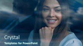  Presentation with car business - Slides with thoughtful-business-woman-sitting background and a ocean colored foreground