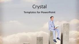  Presentation with growth chart - Colorful PPT theme enhanced with career development man open - thoughtful businessman holding book while backdrop and a light gray colored foreground