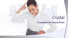  Presentation with dry pineapple close up many - PPT theme featuring korean - business woman holding a whiteboard background and a light gray colored foreground