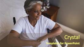  Presentation with anatomy upper limb nerves - PPT layouts with thoughtful disabled senior african american background and a tawny brown colored foreground