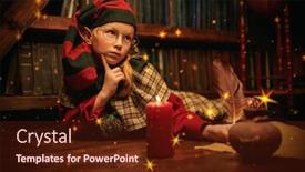  Presentation with flicker - Presentation design having thoughtful-little-girl-sits background and a  colored foreground