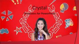  Presentation with mechanics - Beautiful slides featuring thoughtful pretty brunette with fingers on chin against digital drawing of mechanics backdrop and a red colored foreground