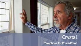  Presentation with audit nursing home - Audience pleasing presentation consisting of healthcare ages - thoughtful senior man looking backdrop and a  colored foreground