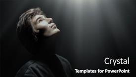  Presentation with teenage depression - Presentation theme consisting of thoughtful-teenage-boy-in-black background and a black colored foreground