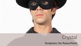  Presentation with gray - Theme with thoughtful-young-man-dressed background and a light gray colored foreground