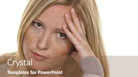  Presentation with lactation young woman breastfeeding - Audience pleasing theme consisting of thoughtful young woman backdrop and a tawny brown colored foreground