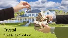  Presentation with keys - Colorful PPT theme enhanced with thousands of dollars for key backdrop and a yellow colored foreground