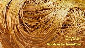  Presentation with multicolor thread - Beautiful slides featuring entanglement - thread closeup background backdrop and a tawny brown colored foreground