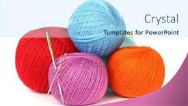  Presentation with thread - Audience pleasing presentation theme consisting of thread-isolated-on-white backdrop and a light blue colored foreground