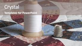  Presentation with quilt - Cool new presentation theme with amish - thread needle and thimble backdrop and a gray colored foreground