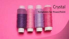  Presentation with multicolor thread - Presentation design having thread on a pink background background and a  colored foreground