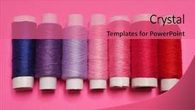  Presentation with pink gold glitter - Cool new PPT theme with thread on a pink background backdrop and a  colored foreground