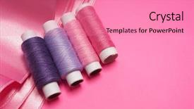  Presentation with pink peones - Slide set enhanced with thread on a pink background background and a  colored foreground