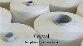  Presentation with thread - Colorful presentation enhanced with detail shot of thread spools backdrop and a light gray colored foreground