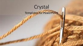  Presentation with sewing needle - Cool new presentation with thread through a needle backdrop and a coral colored foreground