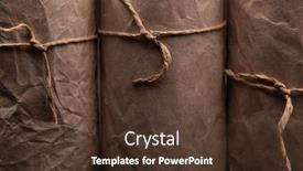  Presentation with thread - Presentation design enhanced with thread-tied-kraft-retro-paper background and a tawny brown colored foreground