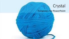  Presentation with few thread bobbin isolated - Colorful PPT layouts enhanced with threads isolated on white background backdrop and a cyan colored foreground